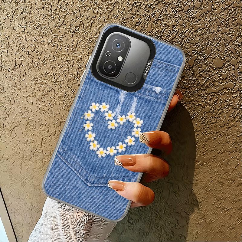 Retro-Denim-Muster Weiche Handyhülle für Xiaomi Redmi 15C 15 14C 13C 12C Poco X5 X6 X7 Pro X3 F8 F7 Ultra M8 13 12 Hülle Rückseite Sie
