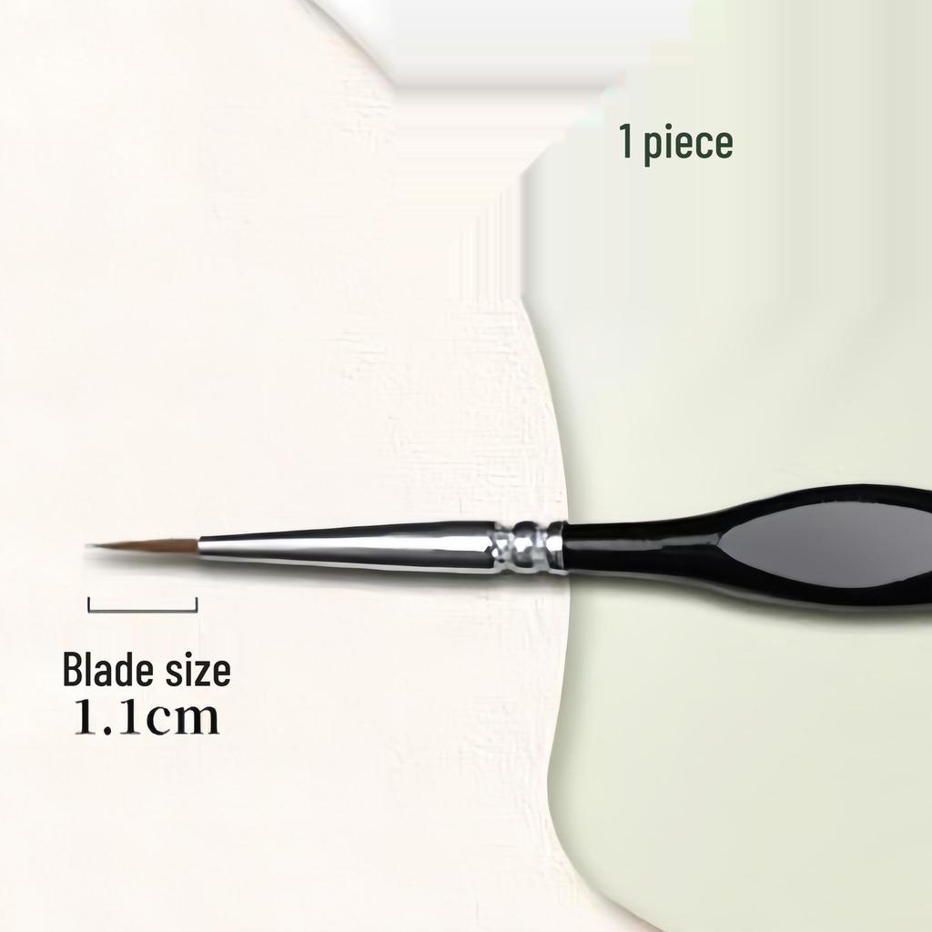 Set Pennelli Liner Triangolari Pelo di Lupo - Set da 11 Pezzi Pennelli Ultra-fini in Nylon per Acquerello e Contornatura