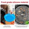 1pc Air Fryer Silicone Baking Tray Foldable Reusable Basket Mat Non-Stick Pot Round Microwave Pads Baking Mat Oven Tool
