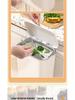 Large Wall-Mounted Kitchen Trash Bin with Sliding Lid for Food Waste
