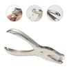 Single Hole Puncher, 1/4" And 1/8" Circle Paper Punches With Curved Handle For Home Office, Metal Handheld Hole Paper Puncher For Tag & Ticket, DIY Cr