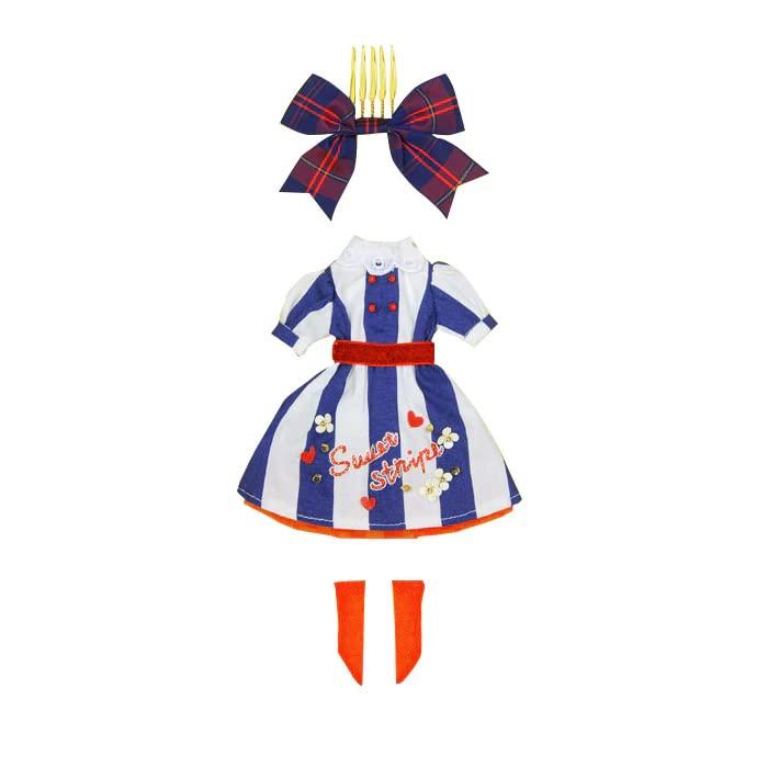 

Junie Moon Produce Dear Darling Fashion for Dolls Сэнди Полосатый Комплект Темно-синее Однобортное [22 см]