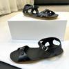 Fashion High Quality Red Pu Flat Sandals Women Fashion Cozy Back Strap Buckle Design Brand Casual Shoe Summer Sexy Open Toe Beach Sandal