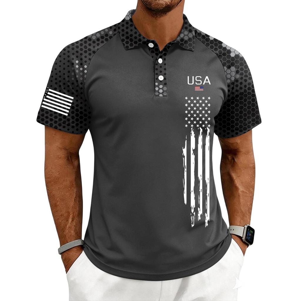 Men's Casual Button-Down Collar Short-Sleeve Shirt