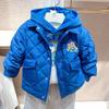 Boys' Korean Style Winter Jacket - Thick Cotton-Padded, Lightweight, Stand-Up Collar, Baseball Style Outerwear