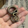 Retro Copper Snake  Ornament Decoration Tea Pet Antique Animal Figurines Miniatures Desk Living Room Home Decor Accessories