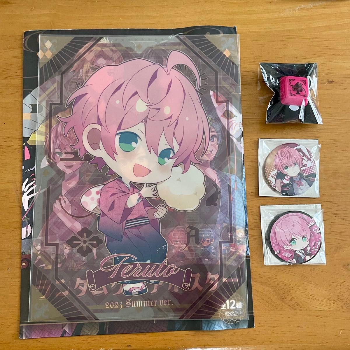 Used knightX KnightX Teruto-kun Can Badge Acki Poster Set