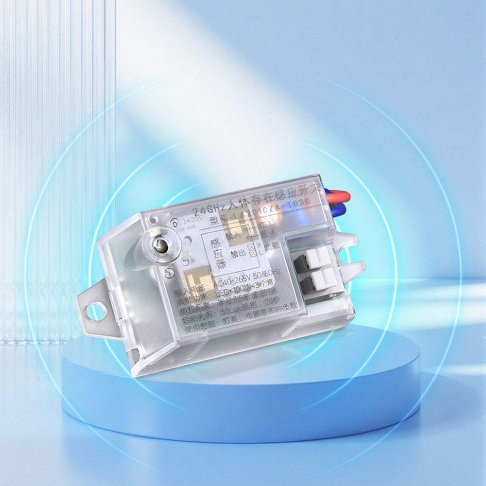 Transparent Shell Radar Presence Sensor Switch Auto On Off Light Control Switch  Indoor Lighting