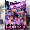 K-Pop Hot Group HUNTR/X & SajaBoys Fleecedecke Niedlich Anime Super Warm Qualität für Reise Büro Zuhause Couch Fans Must-Have Geschenk
