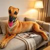 Realistic Plush Pillow Lifelike Stuffed Puppy Dog Greyhound Stuffed Animal  Sleeping Companion