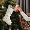 Xiaomi 1 Stück Weihnachtsstrumpf-Dekoration, gold- und silberfarbene Pailletten, langer Plüschstrumpf, Geschenktüte, Weihnachtsfeier-Dekoration, warmes Gefühl