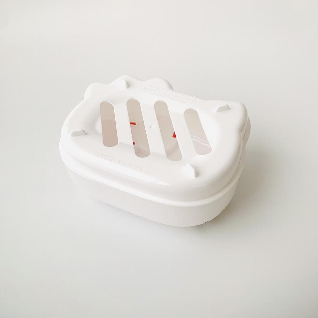 Hello Kitty Soap Dish with Lid Soap Case Holder Container Bath Goods Japan Sanrio