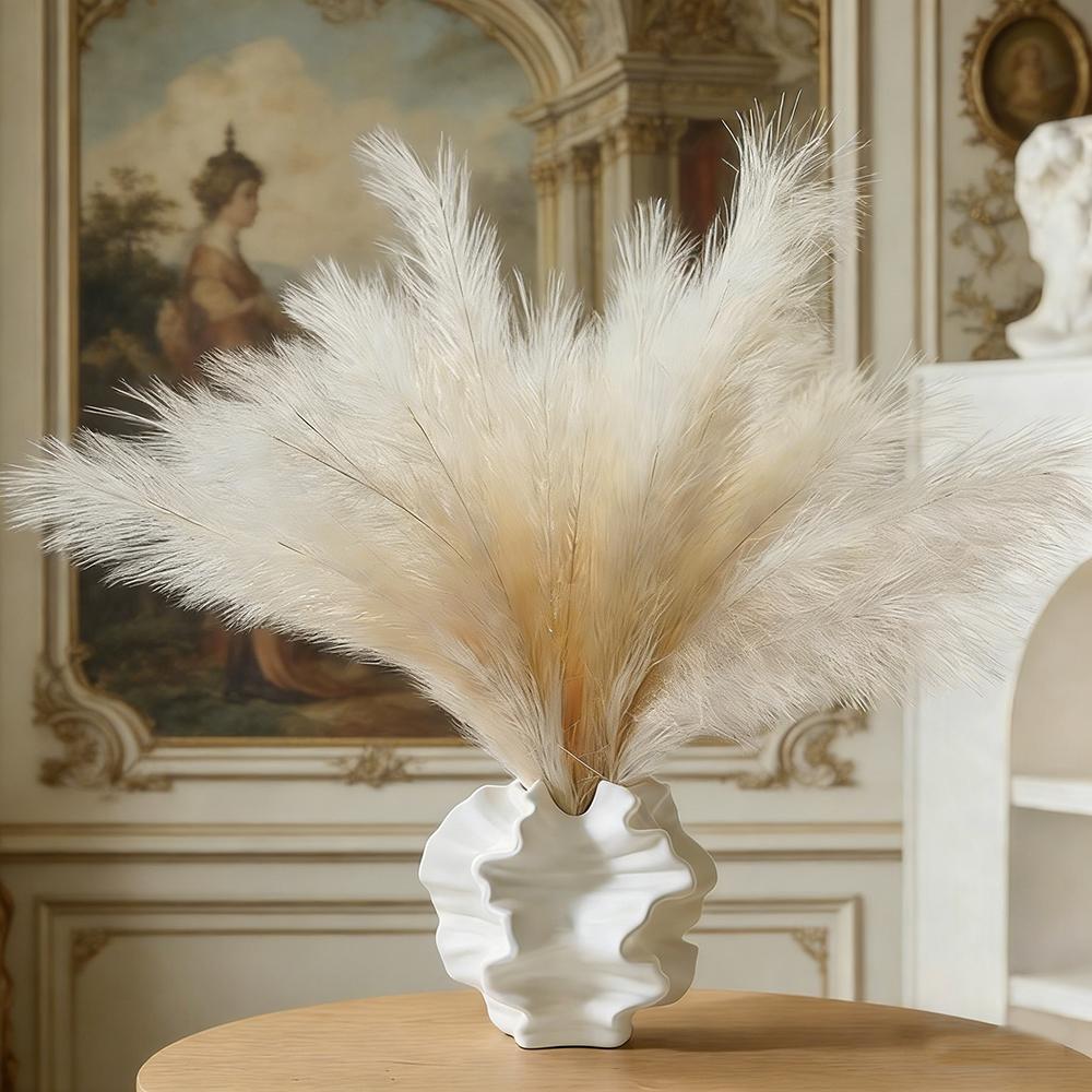 Minimalist Mirage Vase Ornament Ceramic Coral Vase Nordic Art Beige Living Room Desktop Center Decoration Ornament Gift