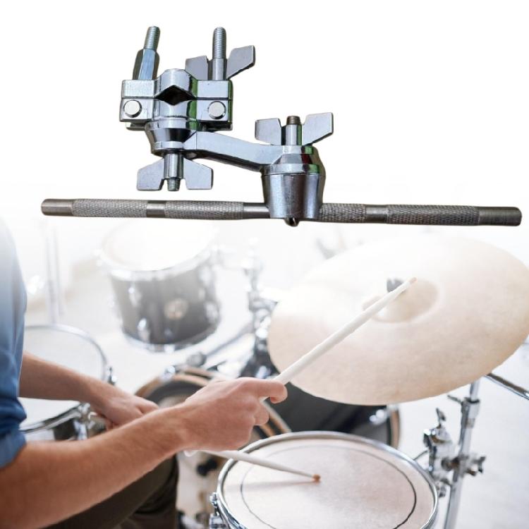 Double Drum Clamp Rotating Double Percussion Bracket Cowbell Mounting Clamp Hardware for Quick Assembly Enduring