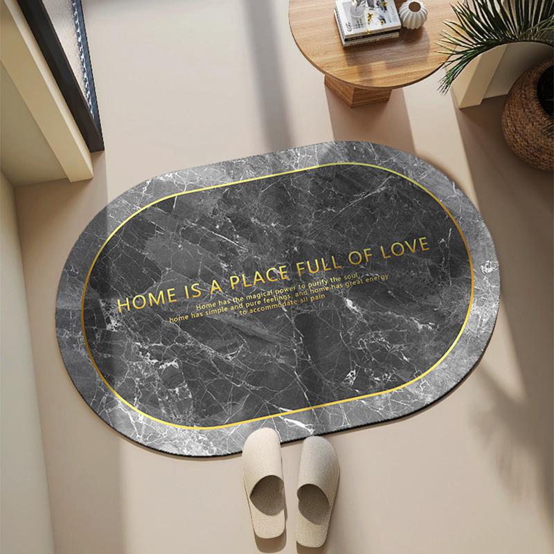 

Супервпитывающий каменный коврик для ванной из диатомита, коврики для ног, противоскользящий коврик для ванной, быстросохнущие коврики для душа и туалета, моющиеся 40cmx60cm