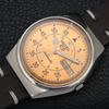 AUTOMATIC VINTAGE SEIKO 5 JAPAN 6349A MENS ORANGE COLOR DIAL WATCH a701293-5 R206a-a701293