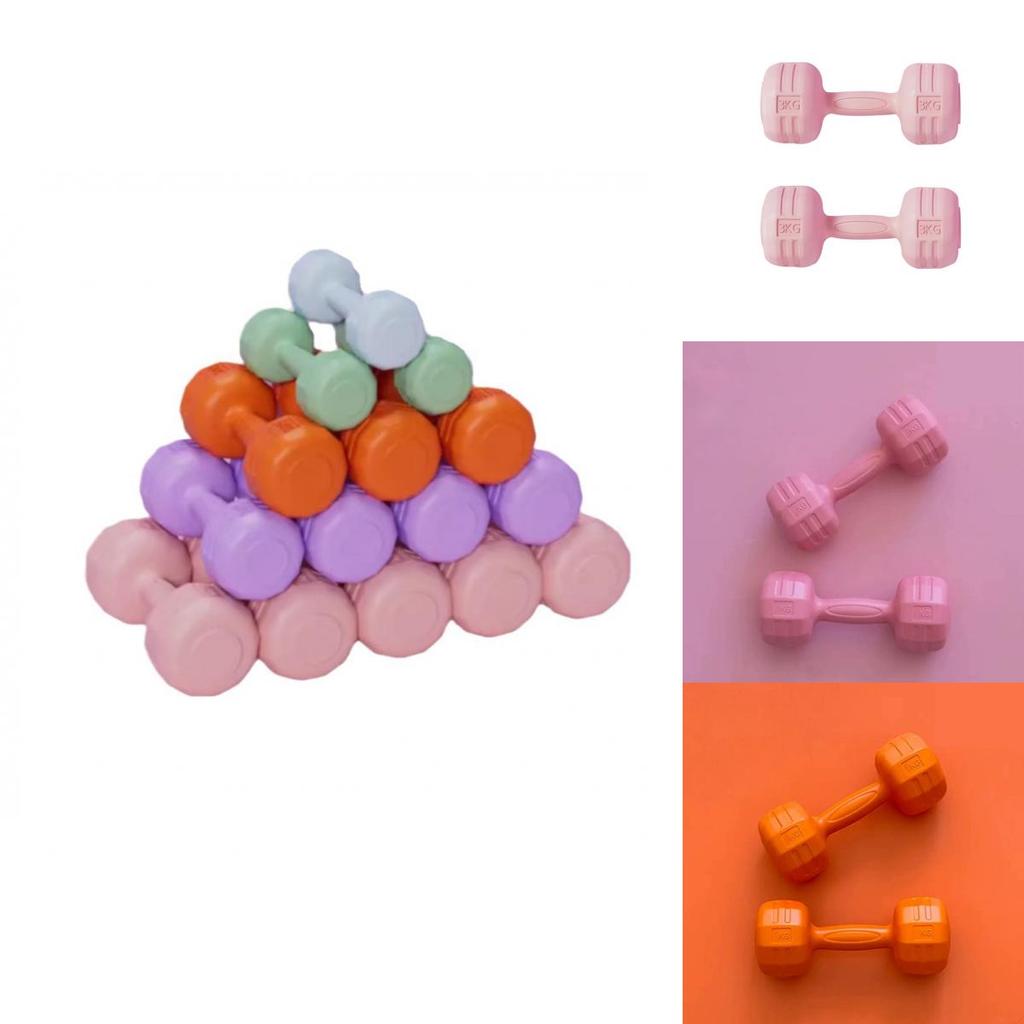 Stylish Pink And Green Dumbbells Set For Women Ideal For Home Fitness And Yoga