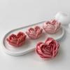 Love Flower Silicone Mold DIY Heart Shaped Rose Scented Candle Plaster Soap Resin Molds Handmade Chocolate Dessert Cake Tool