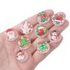 1Pcs 19mm Christmas Series Transparent Coloured Glaze Beads Hand-Painted Drop Oil Flat Round Beads For Jewelry Making DIY Charm Decoration
