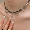 Punk Rivet Cross Clavicle Chain Choker Necklace for Men & Women