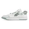Li Ning Rookie Chaussures de Skate Durables Légères à Tige Basse Femmes Baskets Blanc Cassé Vert ABCS022-3