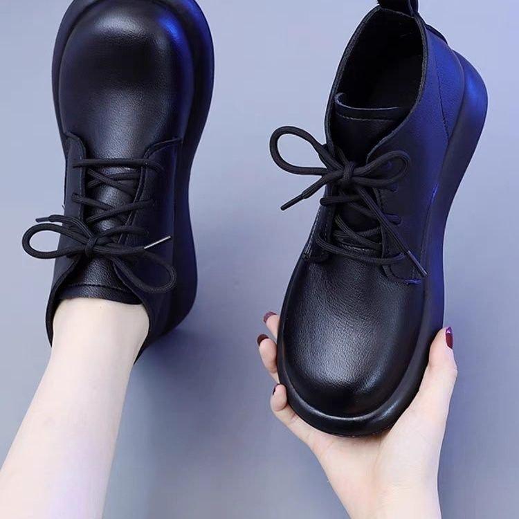 

Осенние и зимние мягкие кожаные ботинки на мягкой подошве Мартинс, новые тонкие и удобные одноботинки, британский стиль, короткие ботинки из велюра 35