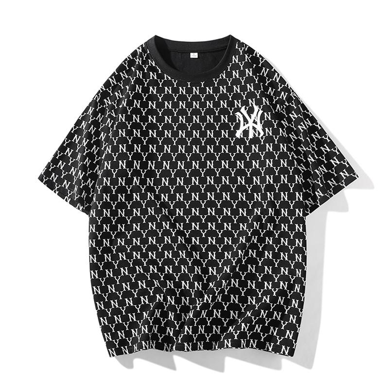 Men's Pure Cotton Short Sleeved T-shirt, Summer Loose Half Sleeved Embroidered Plus Size Top T-shirt