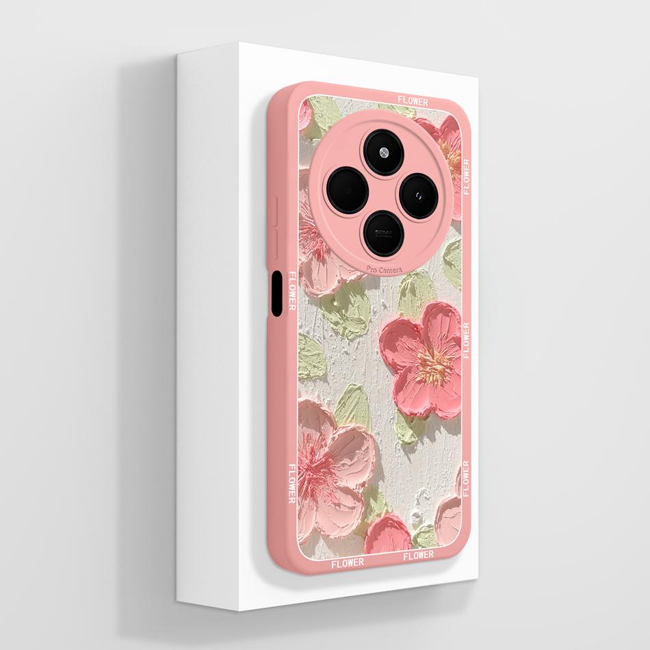 Per Custodia Telefono POCO C75 Carino Cuore Gatto Morbido Silicone Liquido Cover Posteriore Per Xiaomi Poco C 75 Protezione Completa Anti Caduta Funda Capa