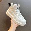 Fashion 2025 Spring New Men Breathable White Soft Leather Shoes Korean Edition Campus Bread Shoes Fashion Casual Sports Running Sneakers