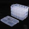 3 Tiers Removable Storage Case Adjustable Compartments Clear Stackable Storage Container Dustproof with Handle
