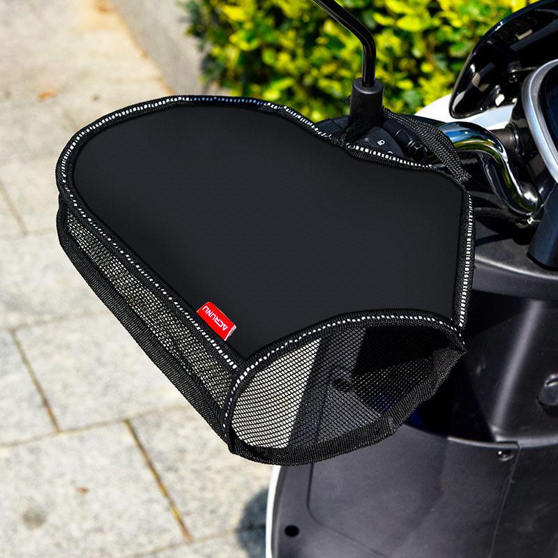 1pair Summer Motorcycle Handlebar Muffs Sun UV Protection Gloves Breathable Waterproof Oxford Cloth Mesh Riding Gloves чёрный