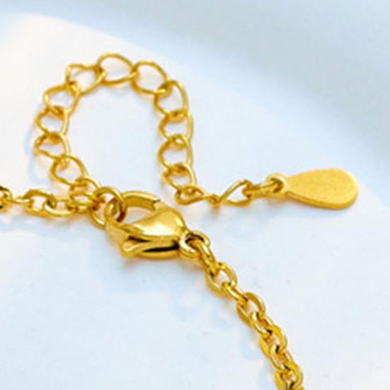 Women Bracelet Adjustable Titanium Steel Gemstone Cuff Bracelet Cubic Zirconia Jewelry Accessory for Women Lady