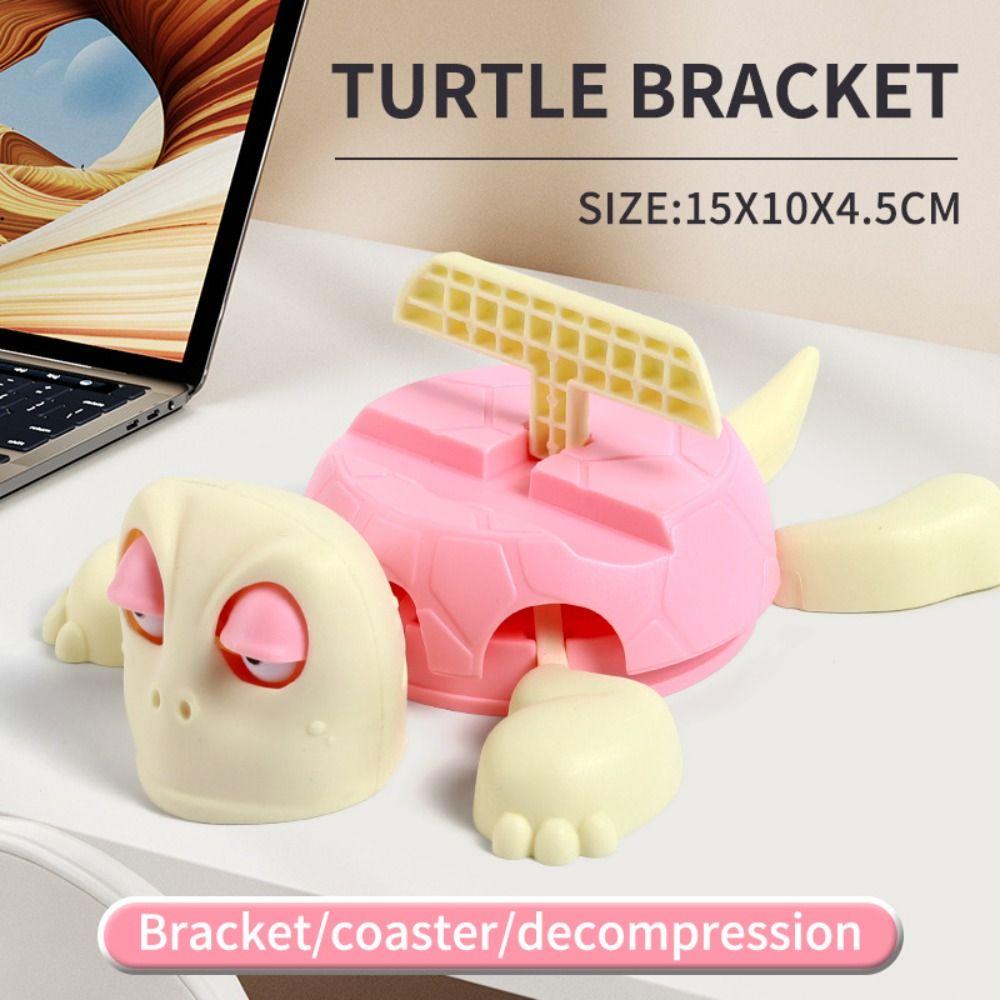 DIY Assembly Turtle Cell Phone Bracket ABS Press Panicked Turtle Coaster Frightened Turtle Funny Expression