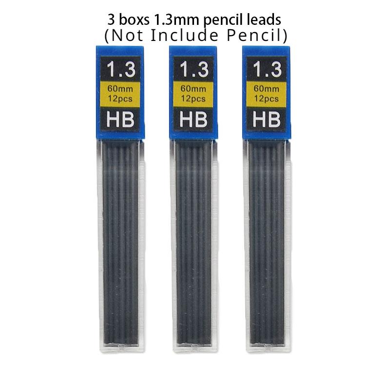 1/2/3 PCS Metal Drawing Pencils 0.3 0.5 0.7 mm HB Art Sketch Writing Mechanical Pencil Leads School Office Supplies Stationery