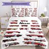 3pcs Custom Name fire truck Bedding Set Duvet Cover Closure Includes 1 Duvet Cover & 2 Pillowcases, Soft and Comfortable for All Seasons.