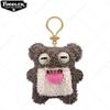 Funny Ugly Teeth Monster Plush Toy Keychain Wide Eyed Weirdo Doll Pendant Cute Gift