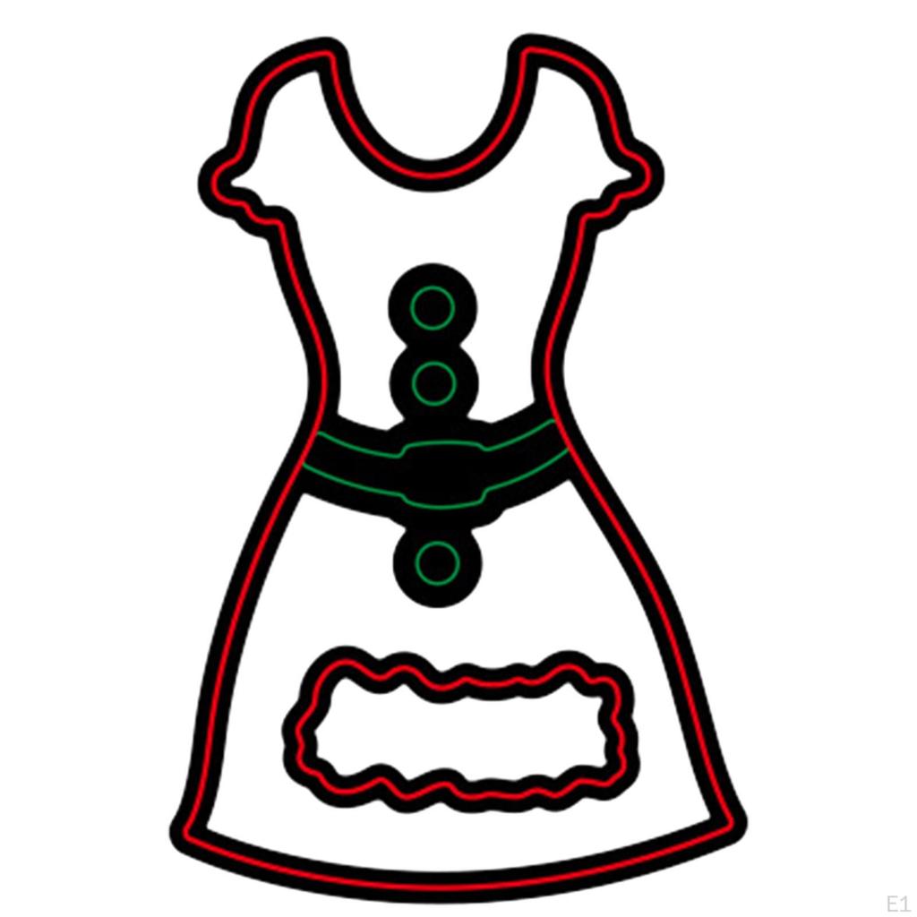 Festive Lady Costume Metal Cutting Dies for Holiday Crafting (11 Pieces) - Create Stunning