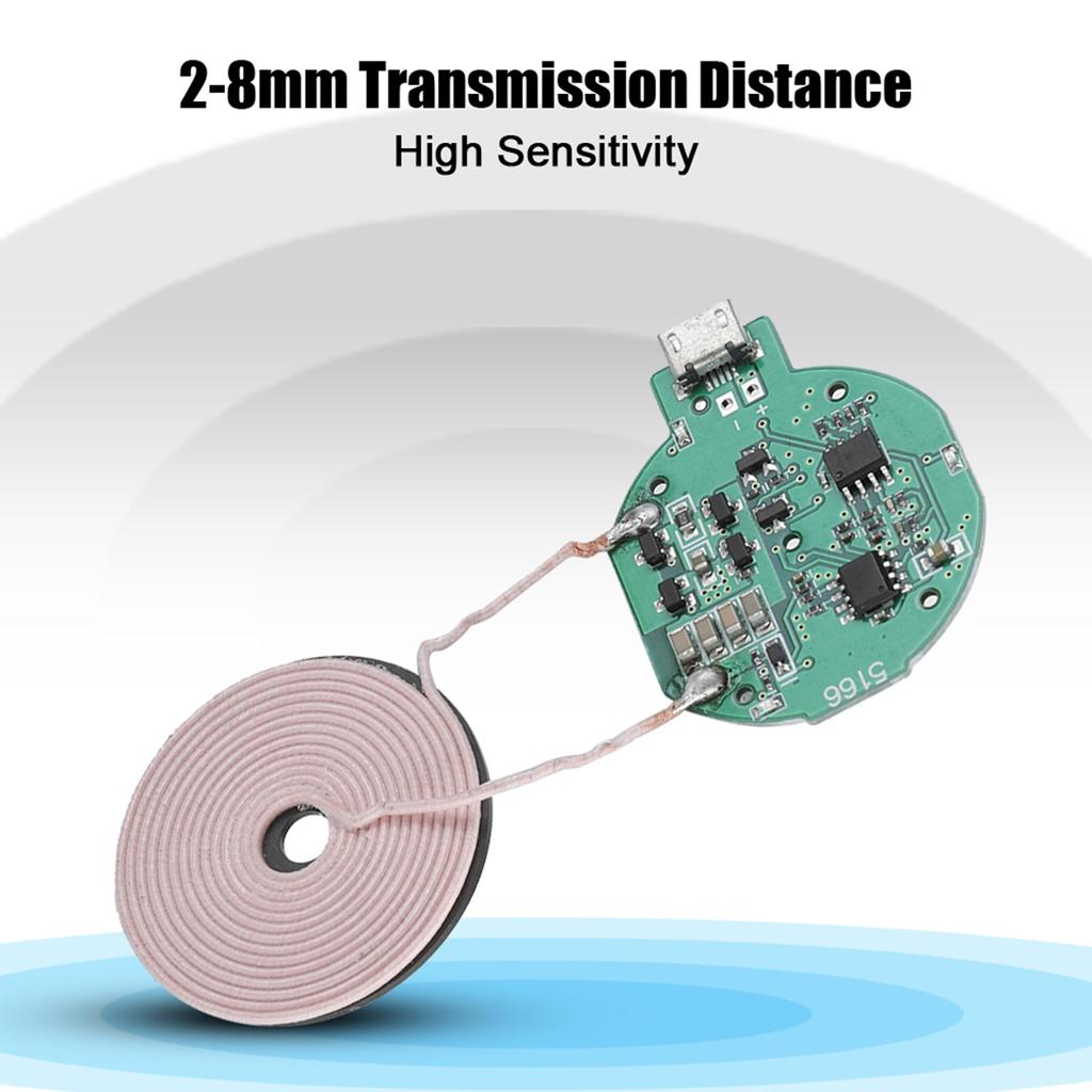 High Charging Efficiency Mini QI Wireless Charger Transmitter Module 2 8mm Transmission