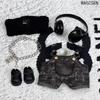 New 17cm Bubu Doll Trendy Spy Overalls with Headband & Headphones for First, Second, and Third Generation Dolls