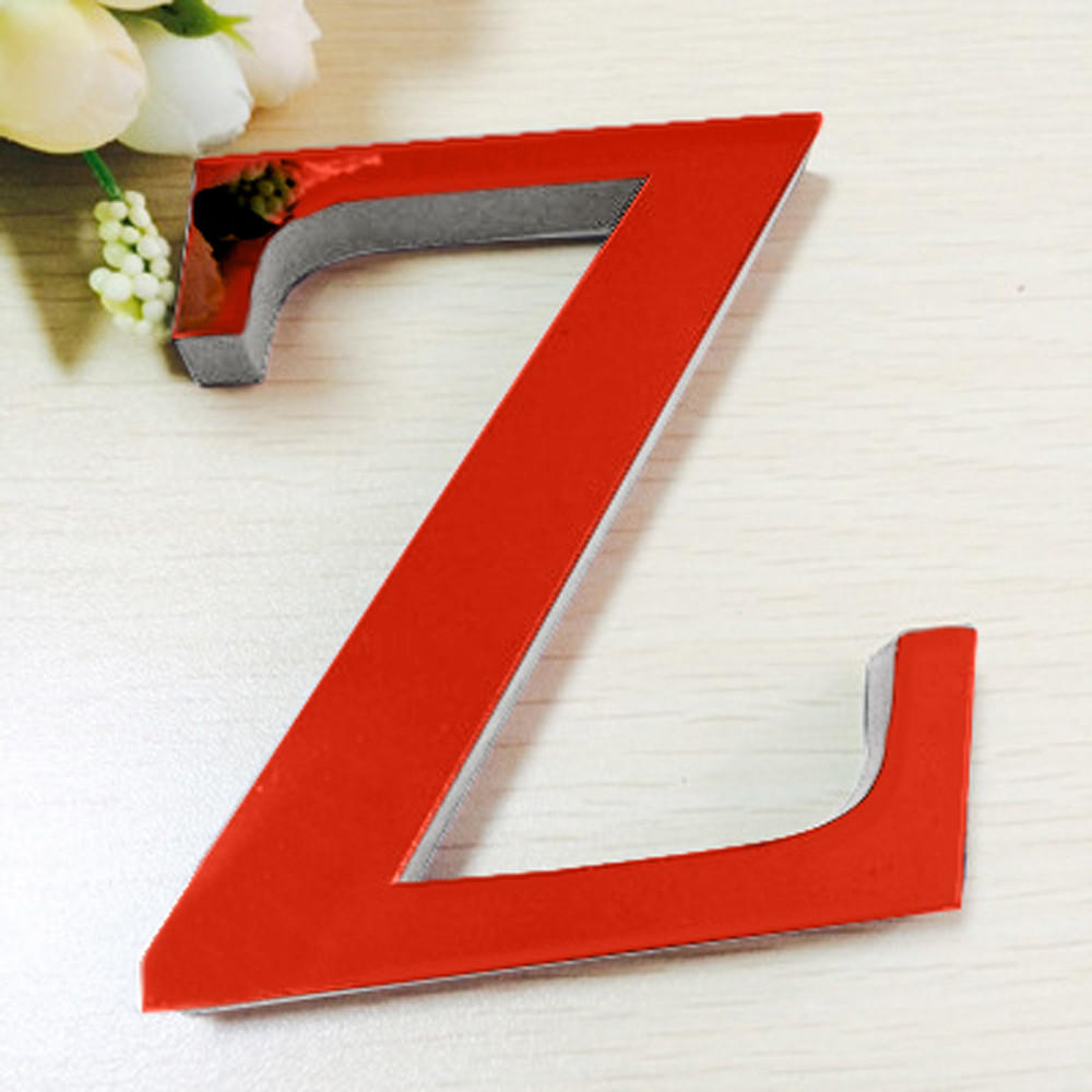 26 Letters DIY 3D Mirror Acrylic Wall Sticker Decals Home Decor Wall Art Mural