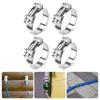 Pack of 4 Steel Hose Clamps Corrosion Resistant Providing Strong & Tight Grip for Home & Industrial Hose Applications