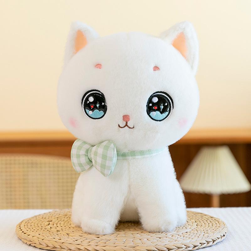 

Плюшевая игрушка «Хороший кот» с галстуком-бабочкой, кукла для игрового автомата, детская подушка для сна, подарок на день рождения для девочки 24cm【0.17kg】