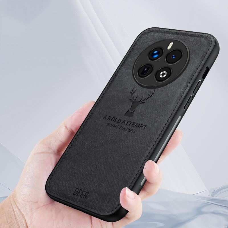 

For Realme 12 5G Case Deer Pattern PU Leather+PC+TPU Protective Phone Cover Blue