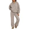 European & American Oversized Hooded Sweatshirt and Wide-Leg Pants Set - Autumn/Winter Casual Sportswear