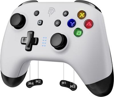 EasySMX vezeték nélküli kapcsolóvezérlő, amely kompatibilis a Nintendo programozható gombos vibrációs kapcsolóval/Lite/OLED Android/IOS/PC-vel (fehér)