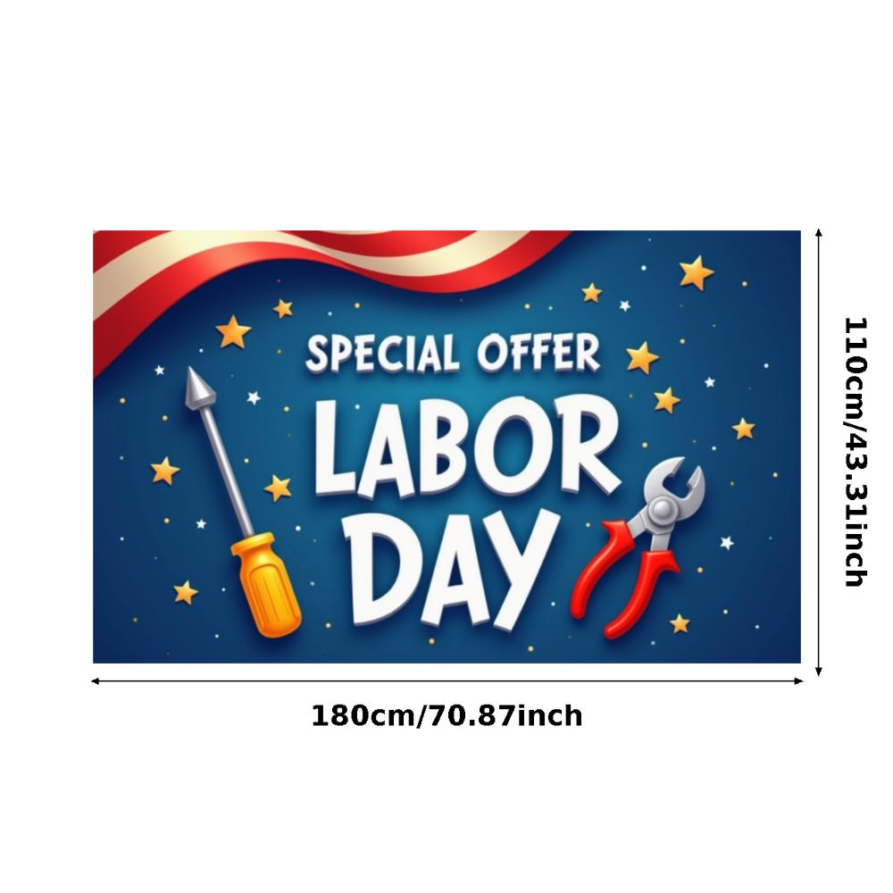 Special Offer Banner Tool Graphics Outdoor Banner Weather Resistant Party Banner for Holiday Celebration Labor Day Celebration