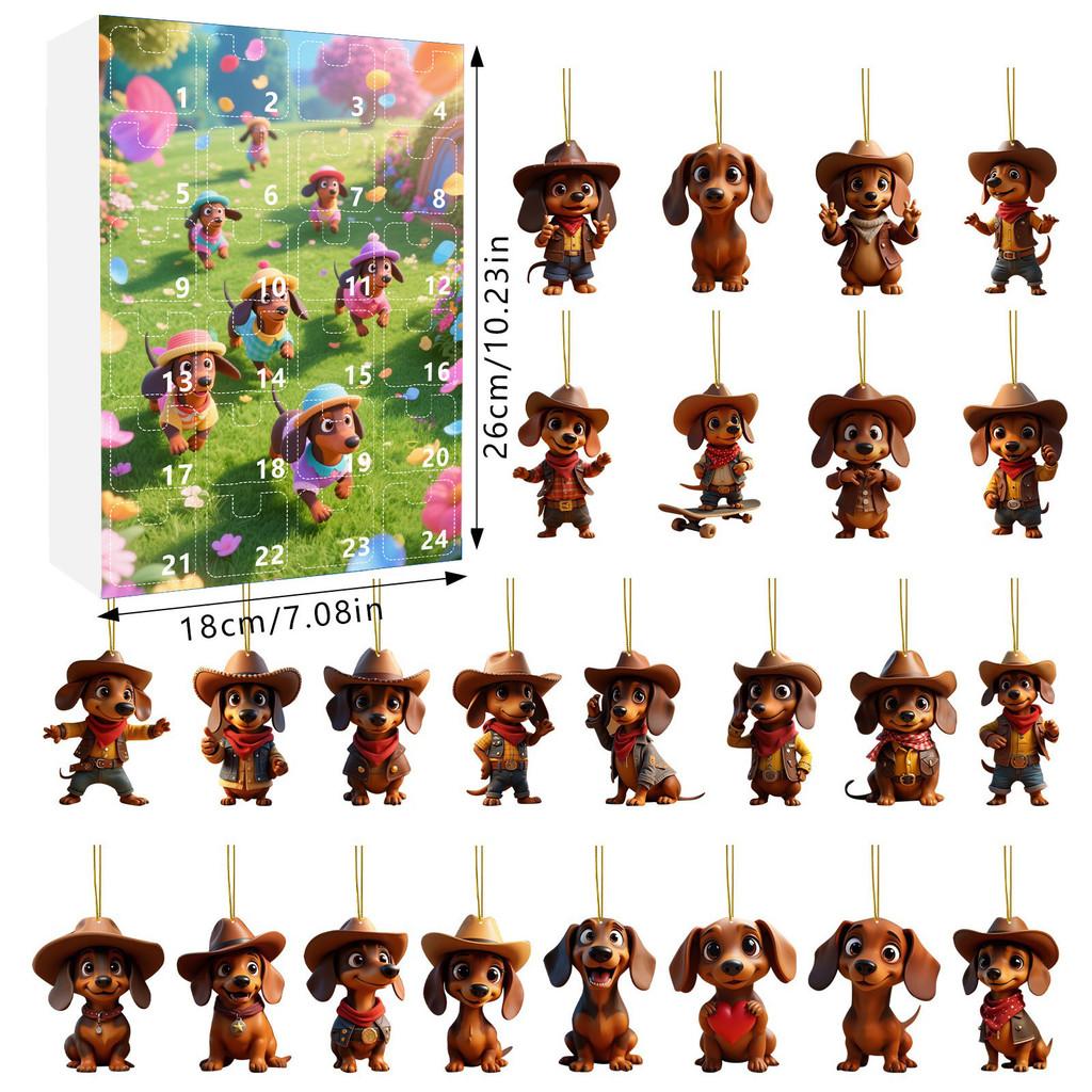 Christmas Dachshund Blind Box Decor With Acrylic Material For Holiday Tree Ornaments And Gift Giving