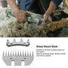 Goat Clipper Scissor Blade Non Hurt Denser Gap Sheep Shears Blade Straight 13 Tooth High Hardness for Thick Animals