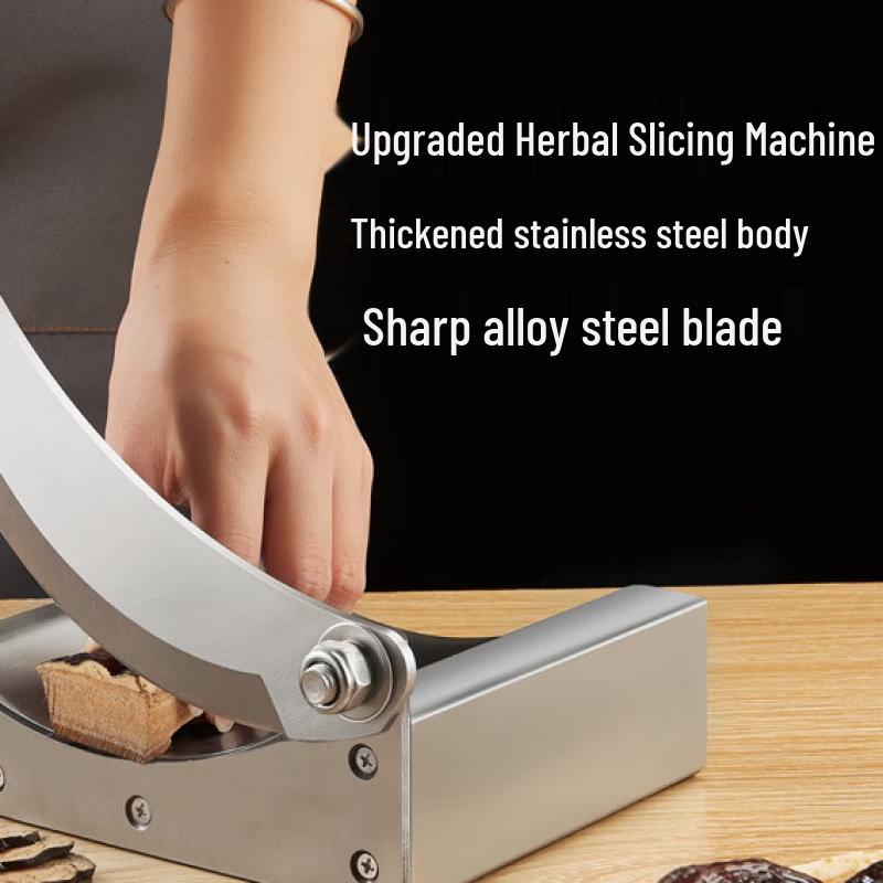 ZISIZ Home Stainless Steel Medicinal Herb Guillotine Slicer