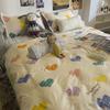 Simple College Style Four-piece Bedding Set Double Bed Quilt Cover Four-piece Pillowcase